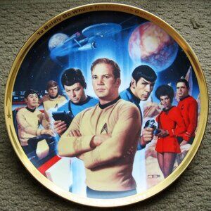 STAR TREK 9" 25TH ANNIVERSARY PLATE